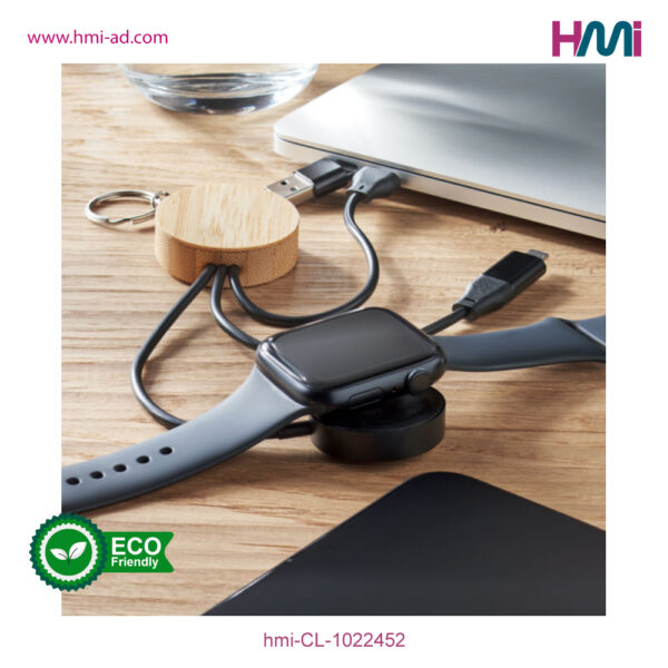 Promotional Keyring with charging cable branded with logo Germany | Promotional charging cable in Germany | Promotional Eco-friendly gift items in Germany | hmi-CL-1022452-04