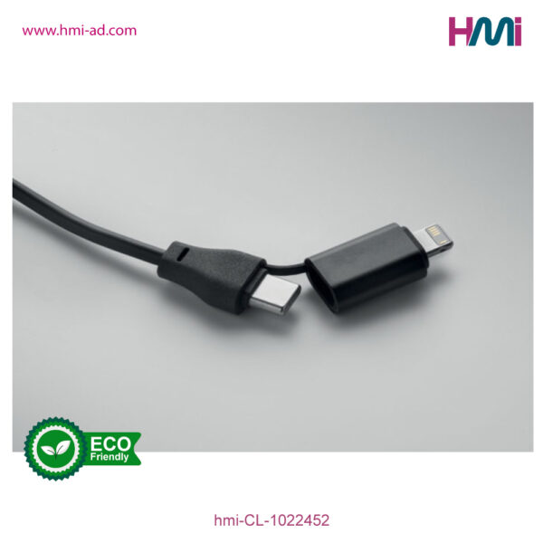 Promotional Keyring with charging cable branded with logo Germany | Promotional charging cable in Germany | Promotional Eco-friendly gift items in Germany | hmi-CL-1022452-06
