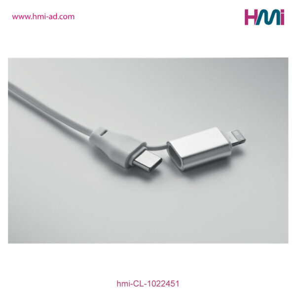 Promotional Keyring with charging cable with logo in Germany | Promotional Charging cable with branding in Germany | Promotional Eco-friendly charger with logo in Germany | hmi-CL-1022451-07