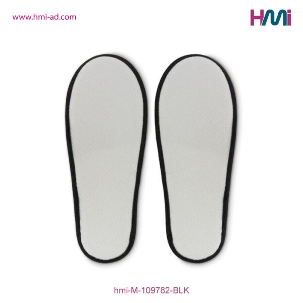 Promotional Slipper with branding in Germany | Promotional Slippers with logo in Germany | Hotel Giveaways in Germany with custom Logo | hmi-ad | hmi-M109782-BLK