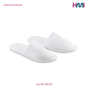 Promotional Slipper with branding in Germany | Promotional Slippers with logo in Germany | Hotel Giveaways in Germany with custom Logo | hmi-ad | hmi-M109782-WHT-02