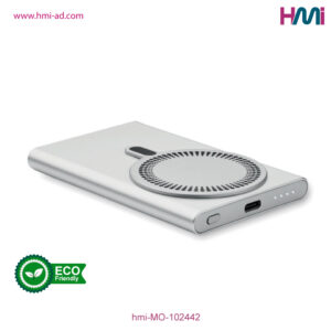 Promotional Wireless power bank 42 | Promotional Eco-friendly wireless power bank with branding in Germany | hmi-MO-102442-05