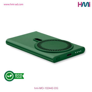 Promotional Wireless power bank 42 | Promotional Eco-friendly wireless power bank with branding in Germany | hmi-MO-102442-DG