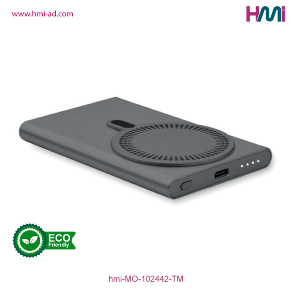Promotional Wireless power bank 42 | Promotional Eco-friendly wireless power bank with branding in Germany | hmi-MO-102442-TM