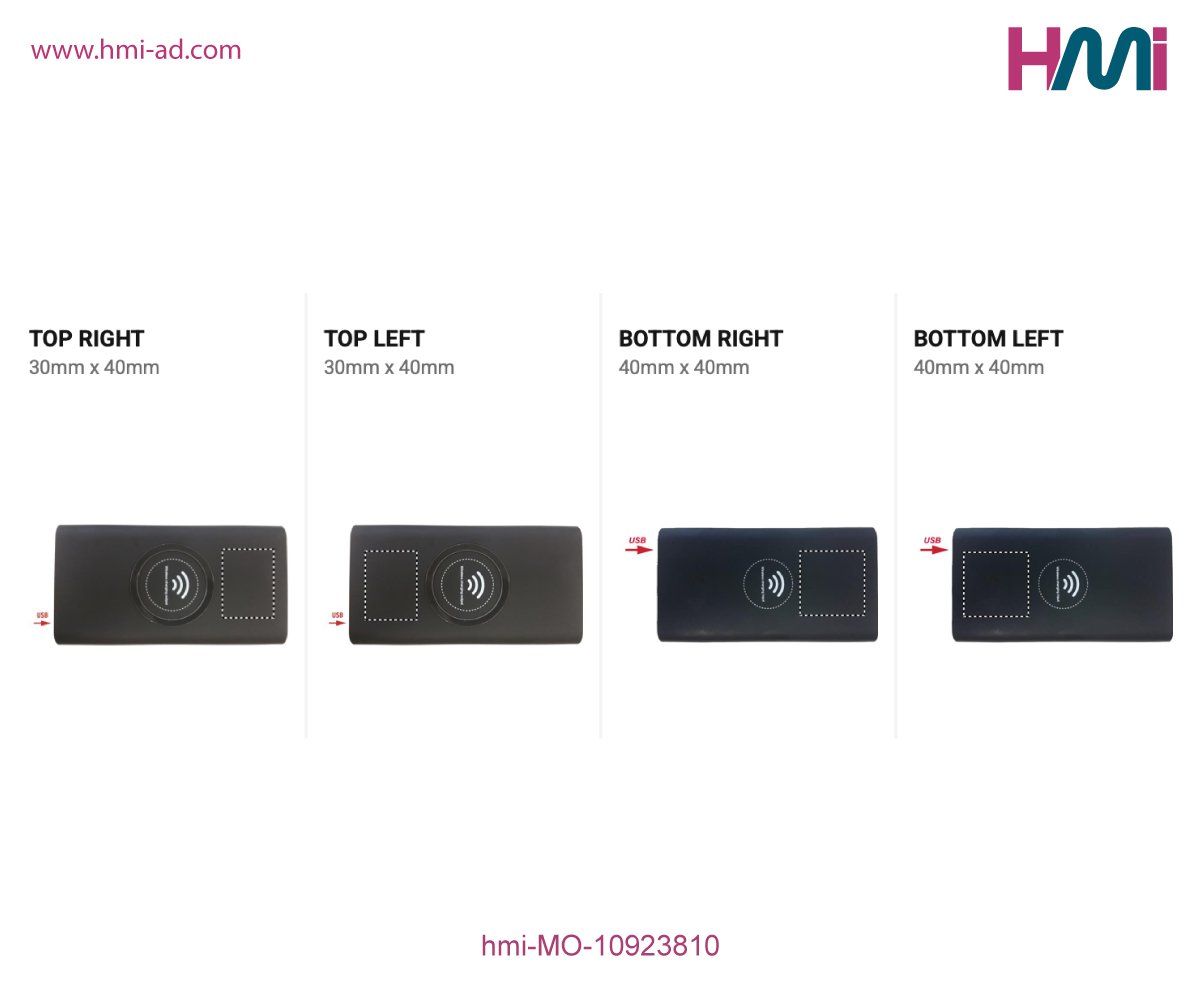 Wireless Power Bank 10 | Promotional Power Bank in Germany | Print Logo on Power Bank in Germany | hmi-MO-10923810 | Printing Details