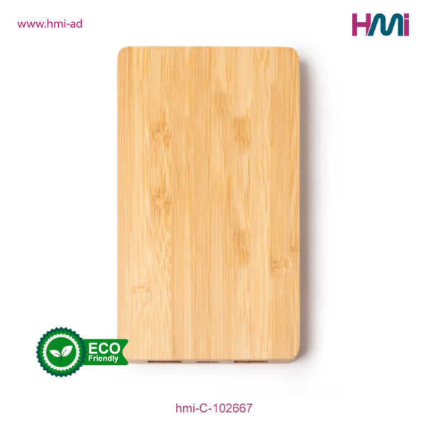 Bamboo Power Bank 67 | Promotional Power Bank 67 with branding in Germany | Power bank 67 with logo in Germany | hmi-C-102667-03