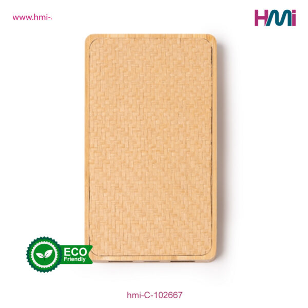 Bamboo Power Bank 67 | Promotional Power Bank 67 with branding in Germany | Power bank 67 with logo in Germany | hmi-C-102667-04