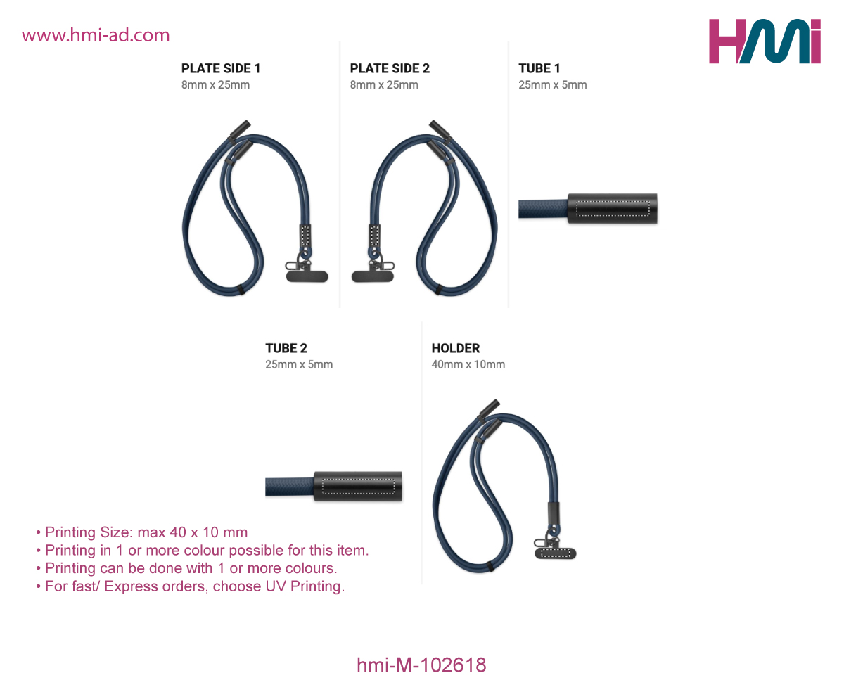 Lanyard Charging Cable 18 | Promotional phone holder with logo in Germany | Promotional phone holder with custom logo in Germany | hmi-M-102618-Printing Details