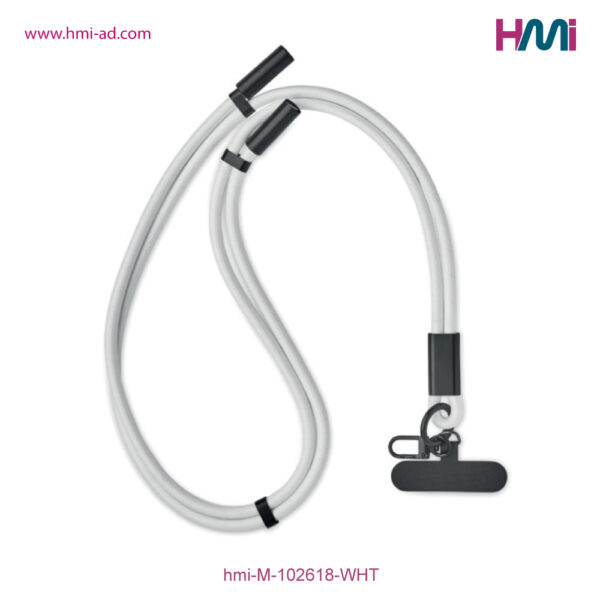 Lanyard Charging Cable 18 | Promotional phone holder with logo in Germany | Promotional phone holder with custom logo in Germany | hmi-M-102618-WHT