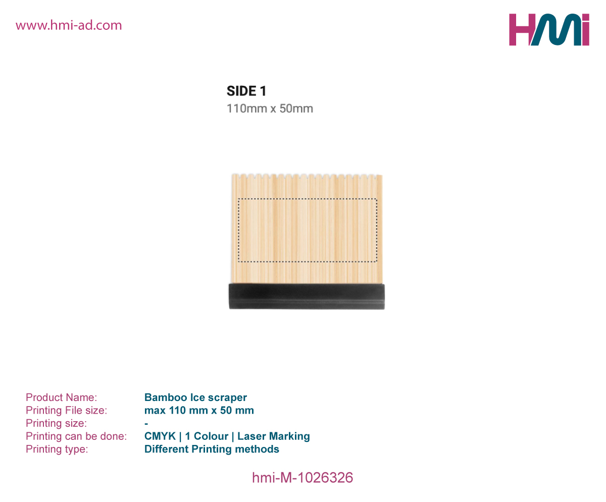 Promotional Bamboo ice scraper in Germany | Promotional Ice scraper with branding in Germany | Promotional Bamboo Gift items with logo | hmi-M-1026326 - Printing Details