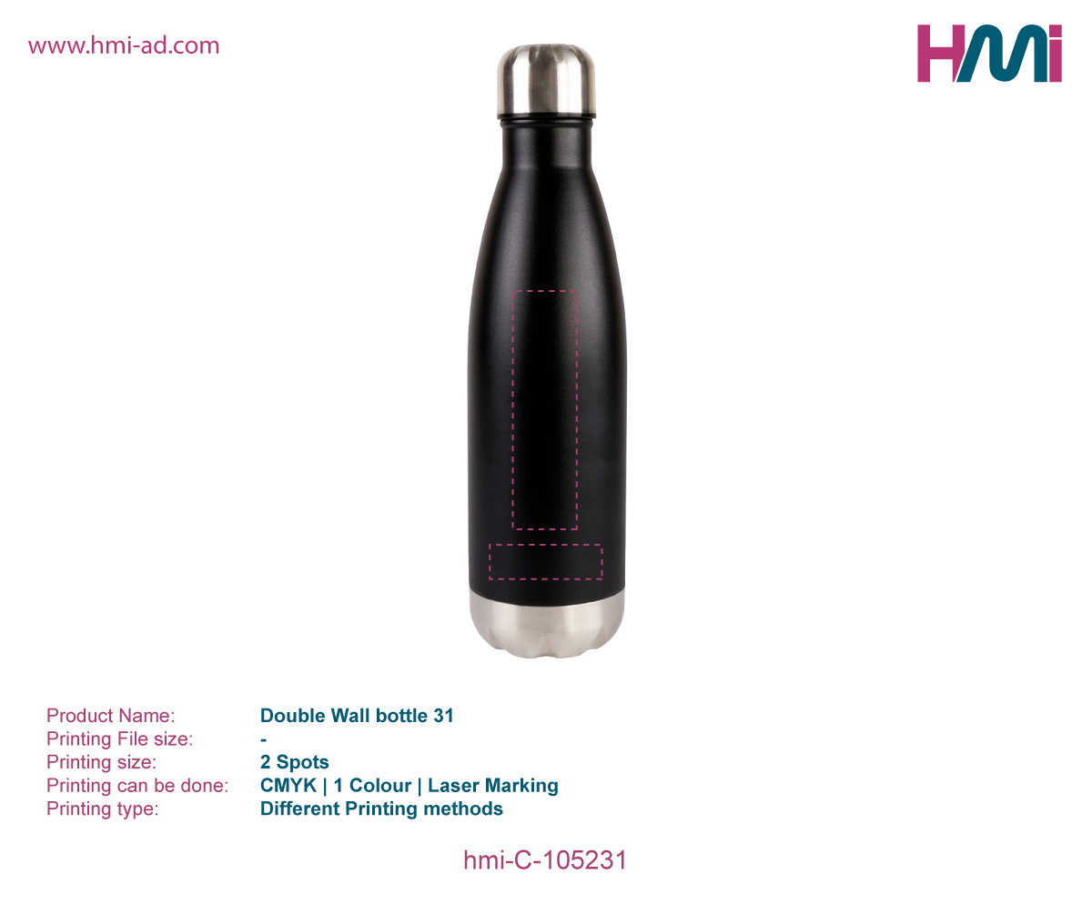 Promotional Double Wall Bottle 31 | Promotional Bottle with branding in Germany | Promotional Double wall bottle with custom logo in Germany | hmi-ad | hmi-C-105231- Printing Details