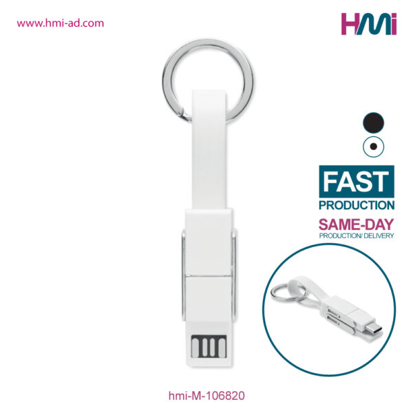 Promotional Keyring Charging cable 20 | Promotional Keyring with charging cable with logo in Germany | Promotional Keyring with logo in Germany | hmi-M-106820