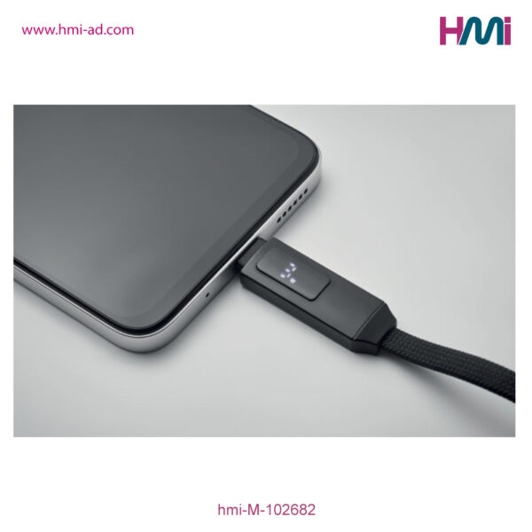 Promotional Keyring with charging cable | Promotional Keyring charger 82 | Promotional charging cable with branding in Germany | hmi-M-102682-05