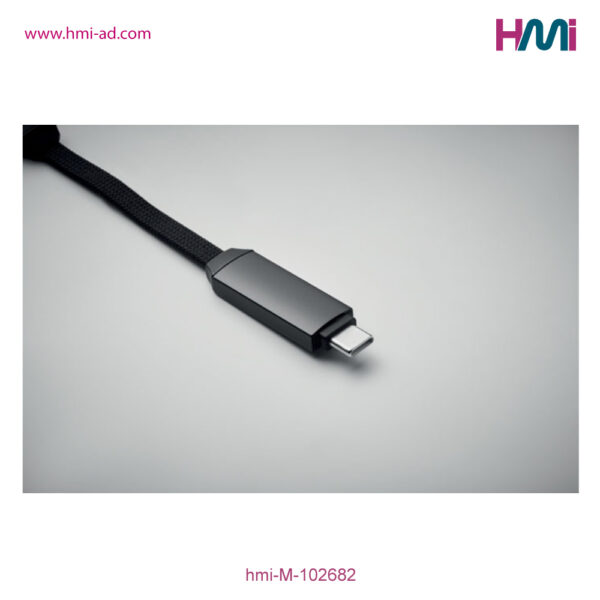 Promotional Keyring with charging cable | Promotional Keyring charger 82 | Promotional charging cable with branding in Germany | hmi-M-102682-07