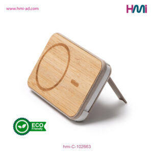 Promotional Power Bank 63 | Promotional Bamboo power bank in Germany | Promotional Bamboo Power Bank with logo in Germany | hmi-C-102663-04