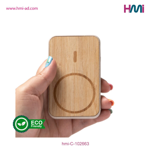 Promotional Power Bank 63 | Promotional Bamboo power bank in Germany | Promotional Bamboo Power Bank with logo in Germany | hmi-C-102663-06