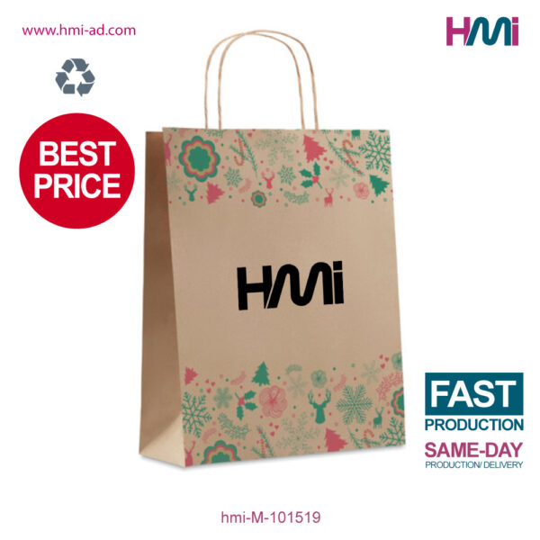 Christmas Paper Bag 19 | Promotional Paper Bag with logo in Germany | Promotional Christmas bag with logo in Germany | Promotional Swags for Christmas in Germany | HMi GmbH | hmi-ad | hmi-M-101519-02