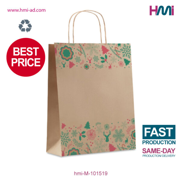Christmas Paper Bag 19 | Promotional Paper Bag with logo in Germany | Promotional Christmas bag with logo in Germany | Promotional Swags for Christmas in Germany | HMi GmbH | hmi-ad | hmi-M-101519