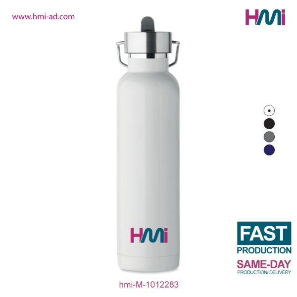 Double wall Bottle with straw | Promotional Stainless Steel Bottle with logo in Germany | HMi GmbH | hmi-ad | hmi-M-1012283-02