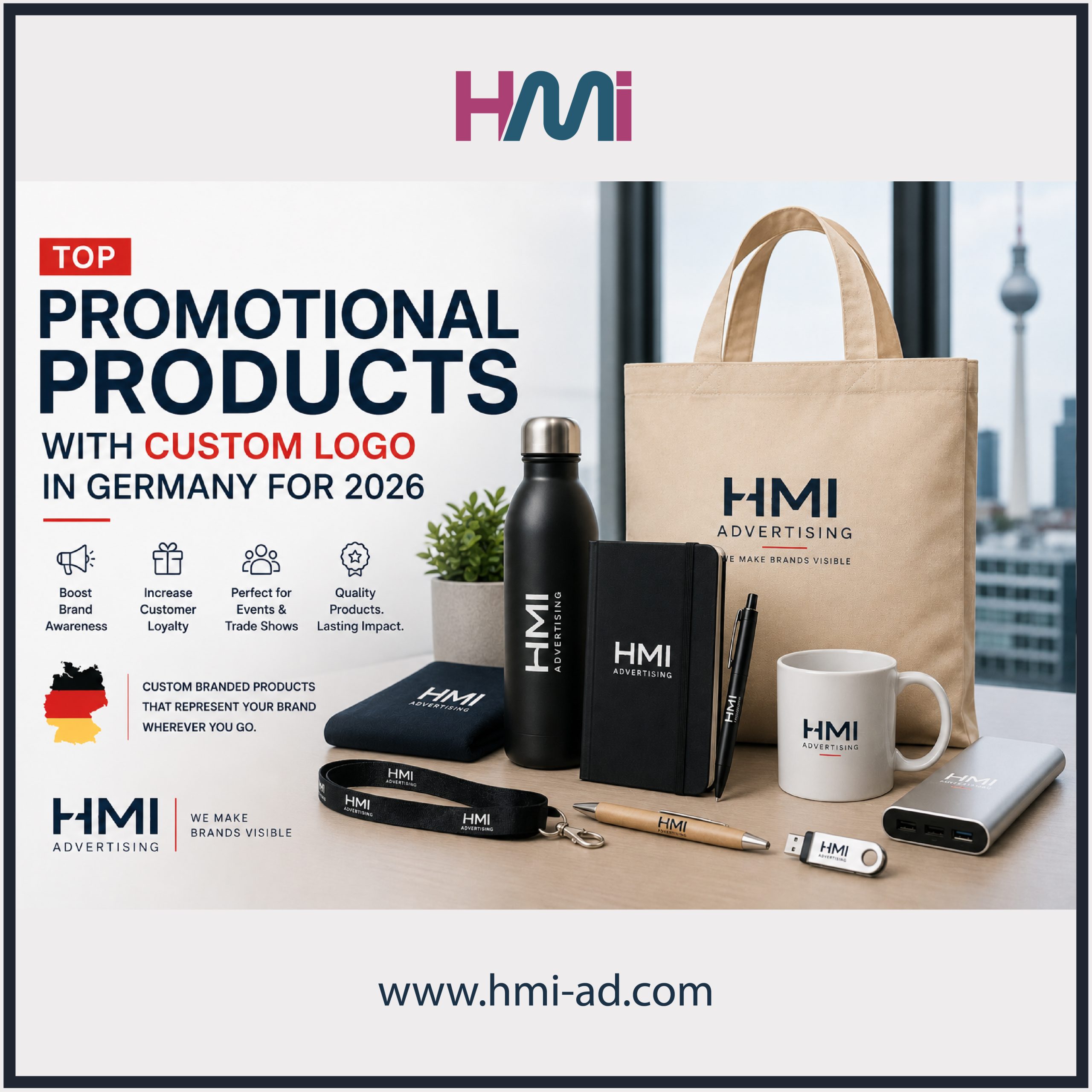 Promotional Products with custom Logo in Germany Post on hmi-ad | HMI GmbH | him-ad Blogs