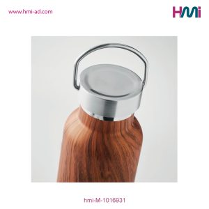 Wood Effect Vacuum Insulated Stainless Steel Bottle | Promotional Wooden Double wall bottle | Promotional Drinkware in Germany | HMi GmbH | hmi-ad | hmi-M-1016931-04