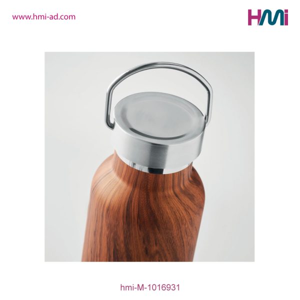 Wood Effect Vacuum Insulated Stainless Steel Bottle | Promotional Wooden Double wall bottle | Promotional Drinkware in Germany | HMi GmbH | hmi-ad | hmi-M-1016931-04