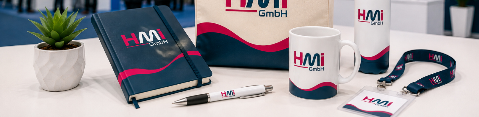 Custom Trade Show Giveaways in Germany Banner | hmi-ad | Branded Giveaways with logo in Germany