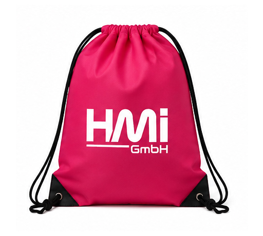 Drawstring Bags image on Branded Trade show bags in Germany | Promotional Jute Bags with custom branding | hmi-ad