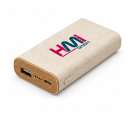 Eco-Friendly Powerbank branded in Germany | Promotional Eco-Friendly Giveaways in Germany | hmi-ad