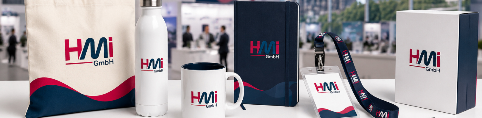 Promotional Products for Exhibitors in Germany Banner | hmi-ad | Promotional products branded in Germany