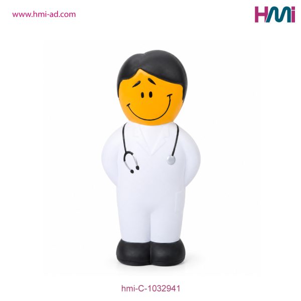 Anti-Stress Doctor Shape toy | Promotional Anti-Stress Doctor Shape with branding | hmi-C-1032941 | Image 01
