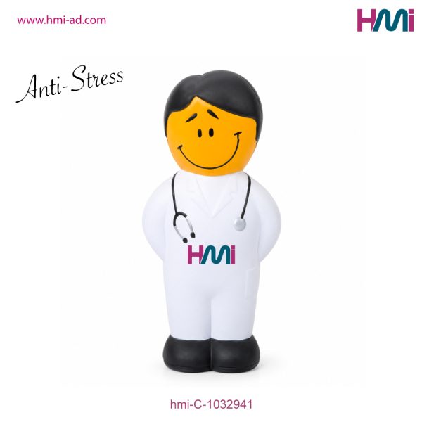 Anti-Stress Doctor Shape toy | Promotional Anti-Stress Doctor Shape with branding | hmi-C-1032941 | Image 02