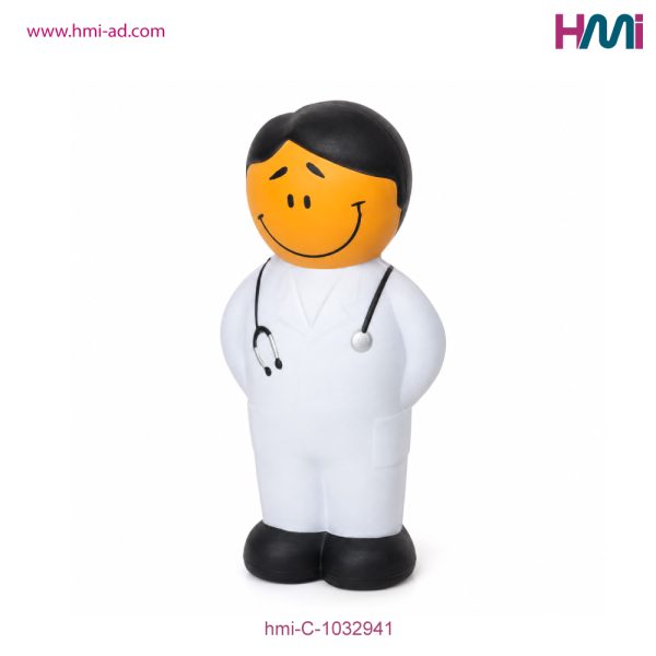 Anti-Stress Doctor Shape toy | Promotional Anti-Stress Doctor Shape with branding | hmi-C-1032941 | Image 03