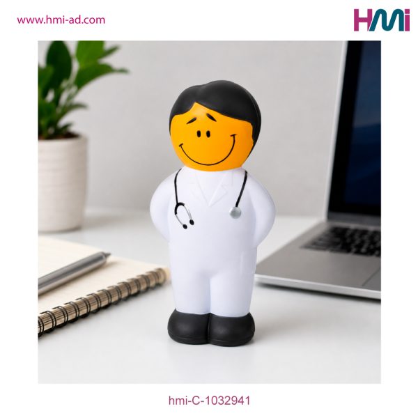 Anti-Stress Doctor Shape toy | Promotional Anti-Stress Doctor Shape with branding | hmi-C-1032941 | Image 05
