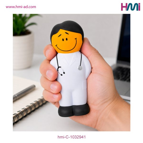 Anti-Stress Doctor Shape toy | Promotional Anti-Stress Doctor Shape with branding | hmi-C-1032941 | Image 06