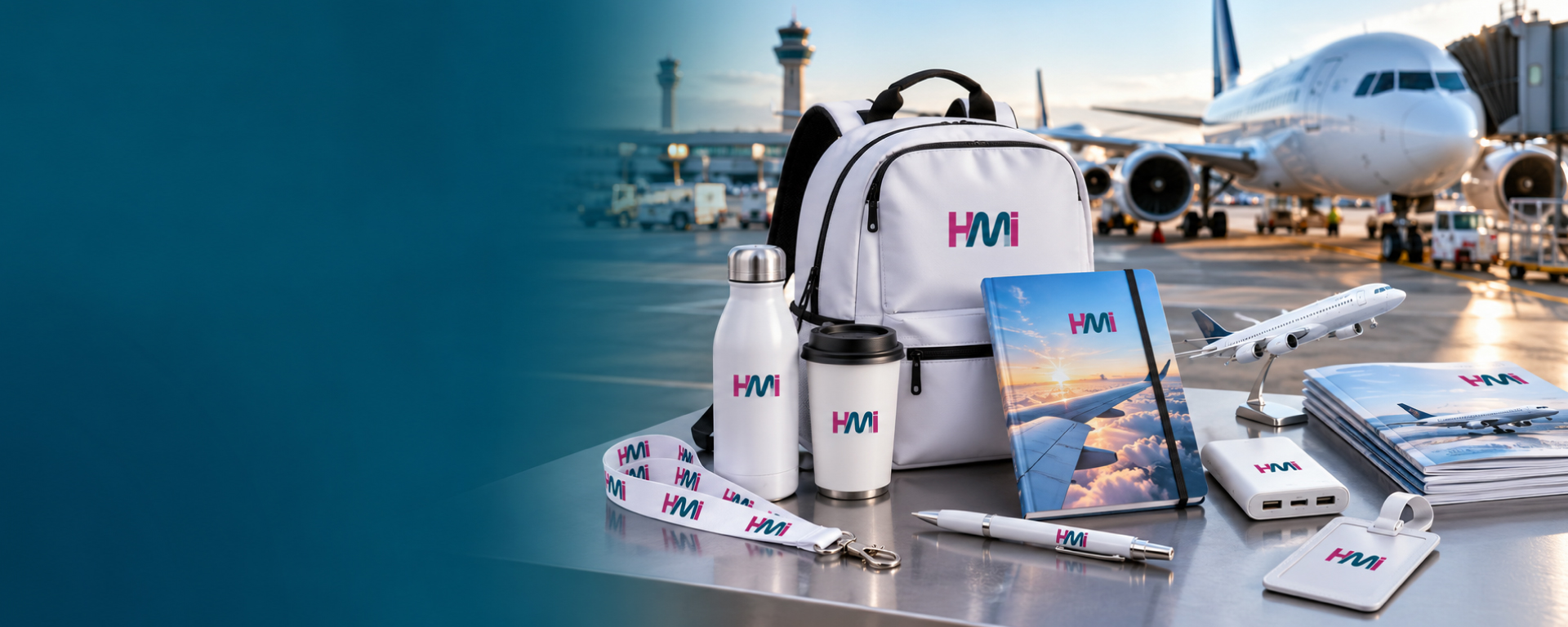 Promotional products for aviation companies in Germany with branded merchandise and printing