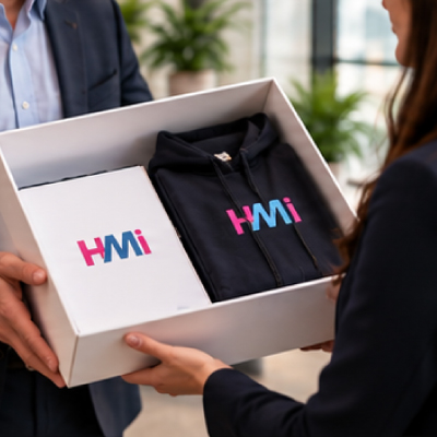 Branded employee welcome kits for aviation companies in Germany