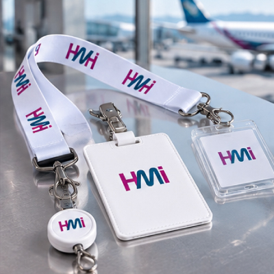 Promotional lanyards and ID solutions with logo for aviation companies in Germany