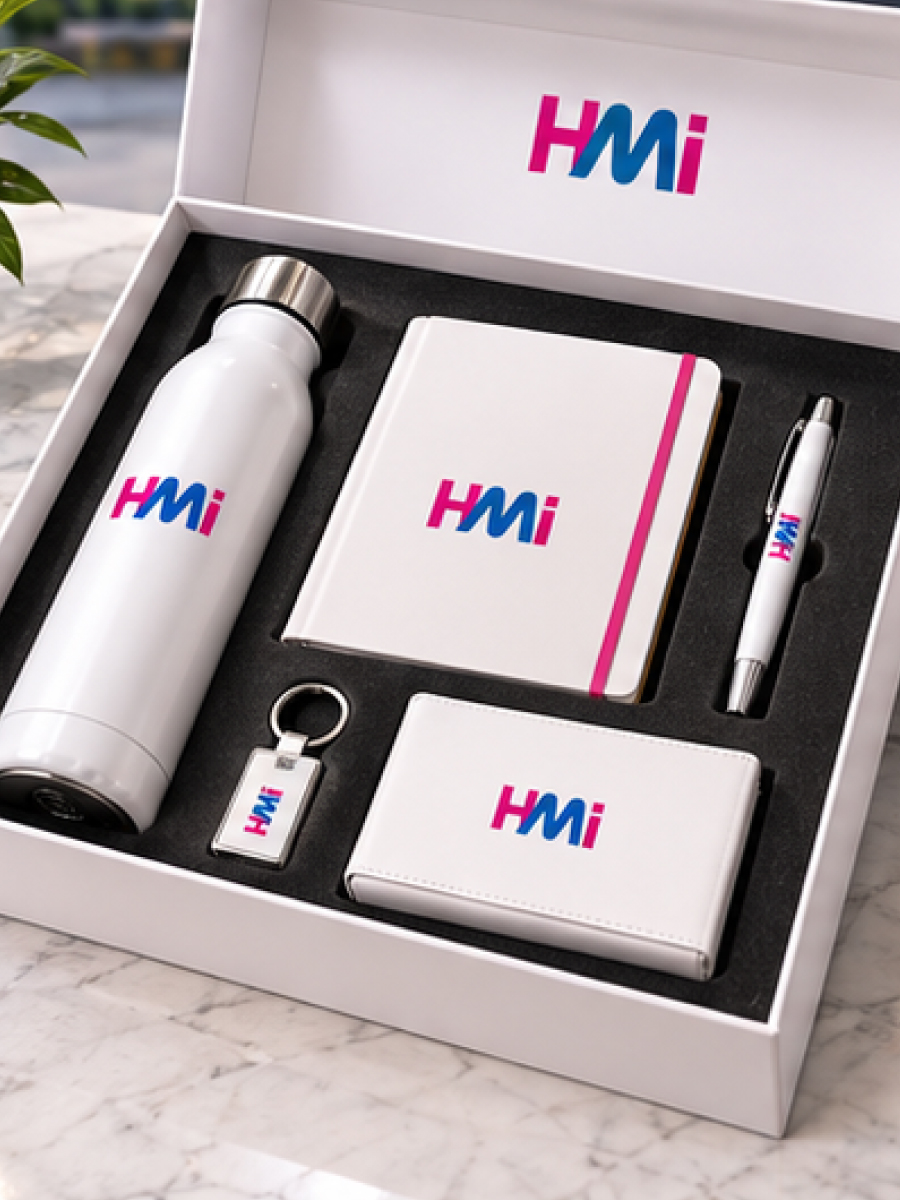 Premium client gift kit with custom logo for aviation companies and business partners
