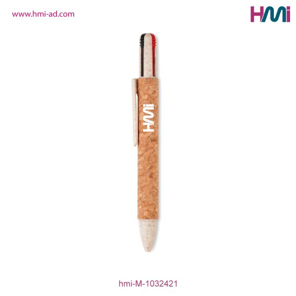 Promotional 4-Colours Cork Ball Pen with branding in Germany | Promotional Eco-Friendly Ball Pen in Germany | hmi-M-1032421 | Image 02