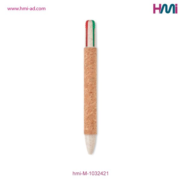 Promotional 4-Colours Cork Ball Pen with branding in Germany | Promotional Eco-Friendly Ball Pen in Germany | hmi-M-1032421 | Image 03