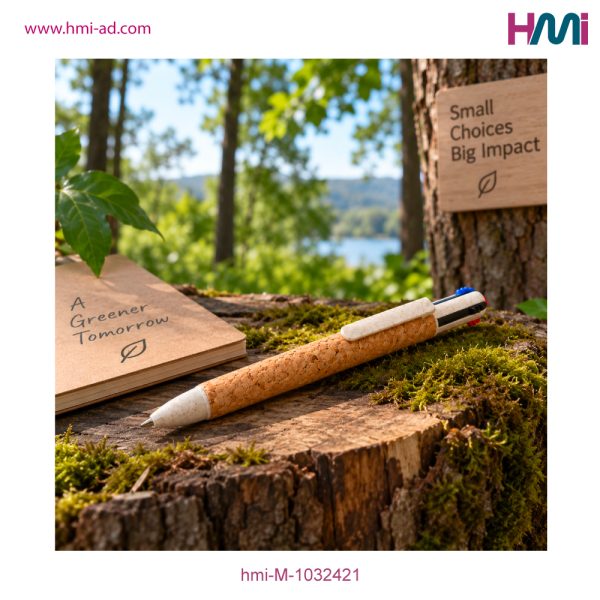 Promotional 4-Colours Cork Ball Pen with branding in Germany | Promotional Eco-Friendly Ball Pen in Germany | hmi-M-1032421 | Image 09