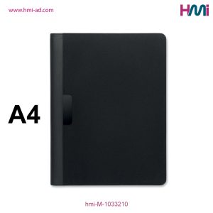 Promotional A4 PU Portfolio 10 Black colour | Black Portfolio with Branding in Germany | hmi-M-1033210 | Image 01