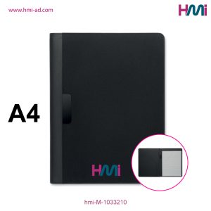 Promotional A4 PU Portfolio 10 Black colour | Black Portfolio with Branding in Germany | hmi-M-1033210 | Image 02