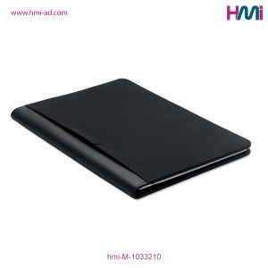 Promotional A4 PU Portfolio 10 Black colour | Black Portfolio with Branding in Germany | hmi-M-1033210 | Image 03