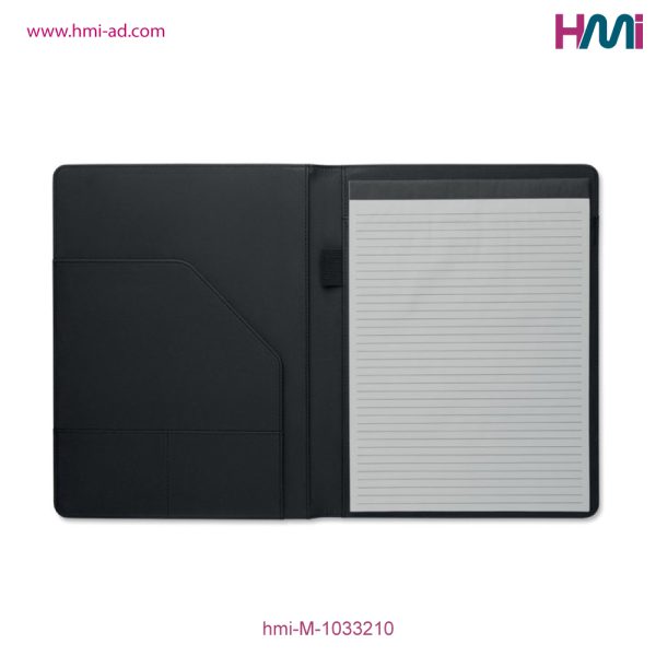 Promotional A4 PU Portfolio 10 Black colour | Black Portfolio with Branding in Germany | hmi-M-1033210 | Image 04