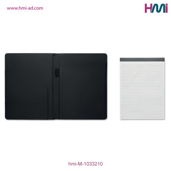 Promotional A4 PU Portfolio 10 Black colour | Black Portfolio with Branding in Germany | hmi-M-1033210 | Image 05