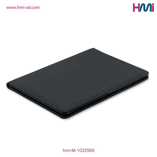 Promotional A5 RPET Portfolio with logo branding | Promotional Black Portfolio Germany | hmi-M-1032569 | Image 03