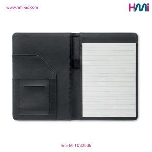 Promotional A5 RPET Portfolio with logo branding | Promotional Black Portfolio Germany | hmi-M-1032569 | Image 04