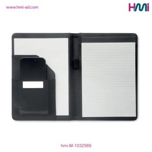 Promotional A5 RPET Portfolio with logo branding | Promotional Black Portfolio Germany | hmi-M-1032569 | Image 05